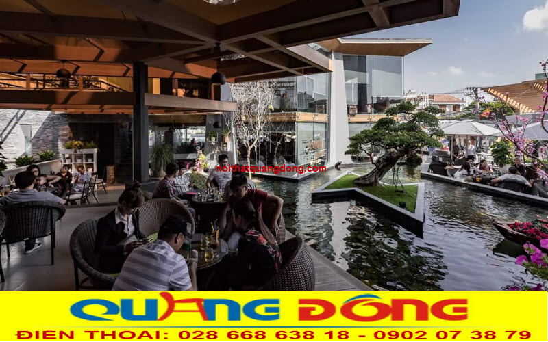 Bàn ghế giả mây QD-211 tại cafe Green