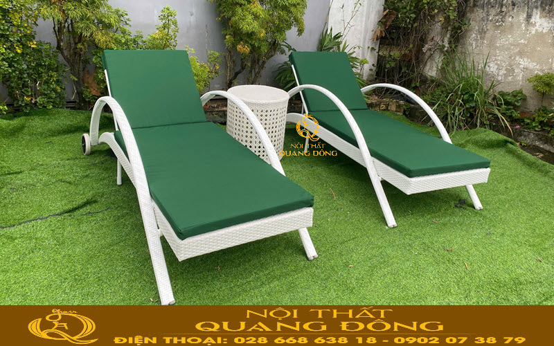 Ghế nằm hồ bơi QD-1280 được trang bị nệm mousse êm ái, thoáng khí Ghế nằm hồ bơi QD-1280 với nệm mousse 5cm êm ái giúp thư giãn tối đa cho người sử dụng