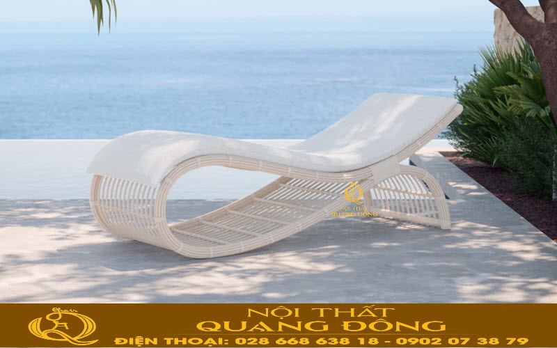 Ghế nằm hồ bơi QD-597 uốn lượn mềm mại đẹp mắt Mẫu ghế nằm hồ bơi QD-597 vẻ đẹp kiến tạo, phong cách hiện đại, độ bền hoàn hảo