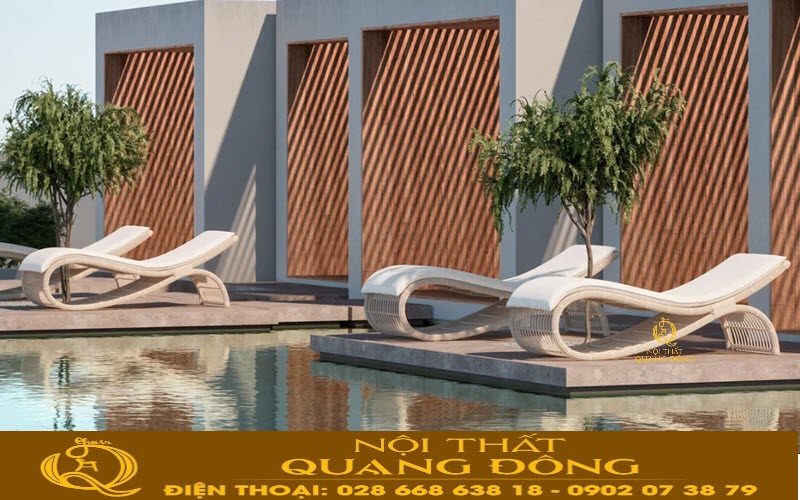 Ghế nằm hồ bơi QD-597 - Tiện nghi sang trọng cho bể bơi Mẫu ghế nằm hồ bơi QD-597 chuẩn mực cửa sự sang trọng cho ngoại thất
