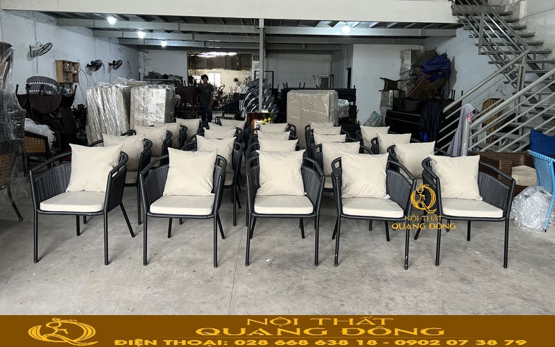 Bàn ghế mây nhựa QD - 2088 tại xưởng Nội thất Quang Đông