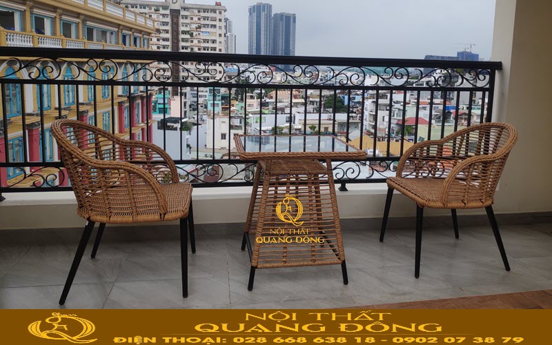 Bộ 2 ghế 1 bàn cho không gian ban công Bộ 2 ghế 1 bàn cho không gian ban công quán cafe hoặc không gian ban công nhà ở