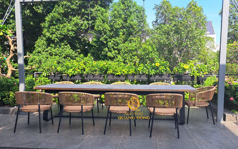 Bàn ghế mây nhựa Qd - 2103 Nội thất Quang Đông
