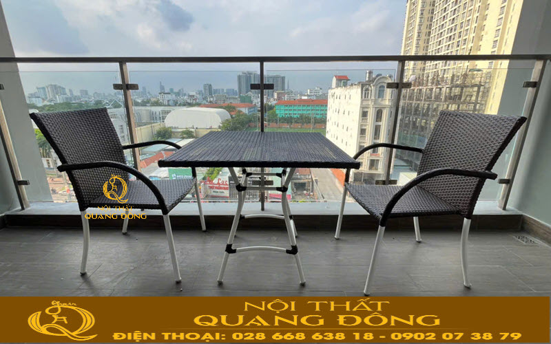 Bàn ghế giả mây QD - 2112 giải pháp kinh tế và thẩm mỹ cho quán cafe