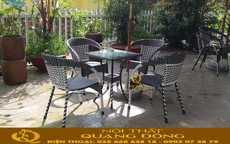 Bàn ghế giẩ mây QD-281 của Nội thất Quang Đông hiện đại và cá tính