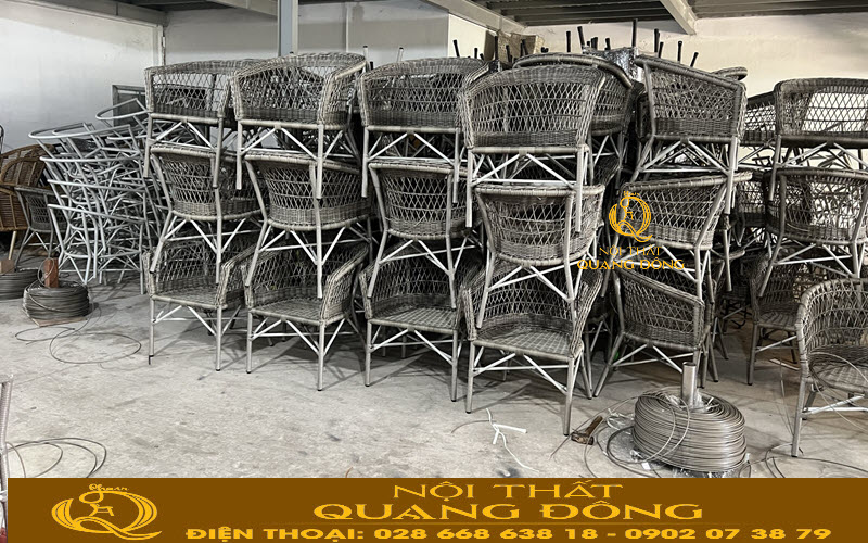 bàn ghế giả mây Nội thất Quang Đông
