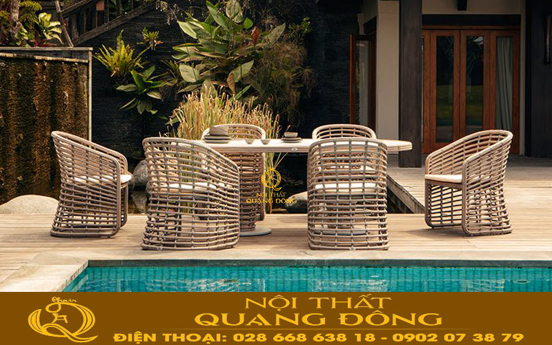 Nên chọn bàn ghế giả mây có chất lượng sợi mây, khung và độ hoàn thiện chuẩn Chọn bàn ghế giả mây nên kiểm tra nhiều yếu tố để sử dụng được lâu dài