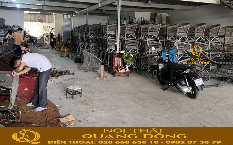 Bàn ghế giả mây tại xưởng giá thành cạnh tranh và đảm bảo chất lượng hơn